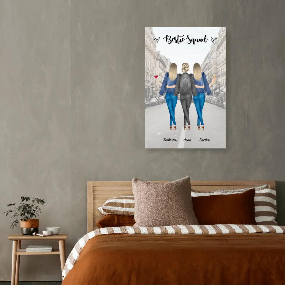 3 Freundinnen - individuelles Geschenk - Poster