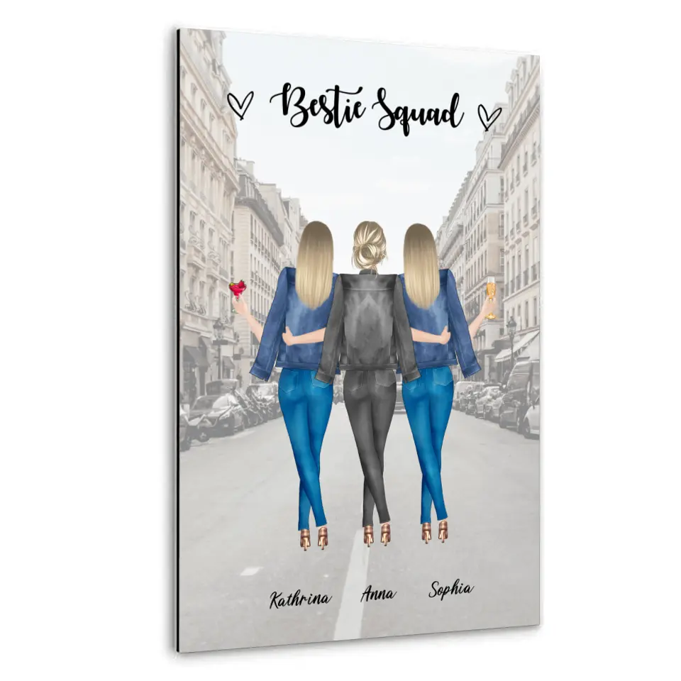 3 Freundinnen - individuelles Geschenk - Poster