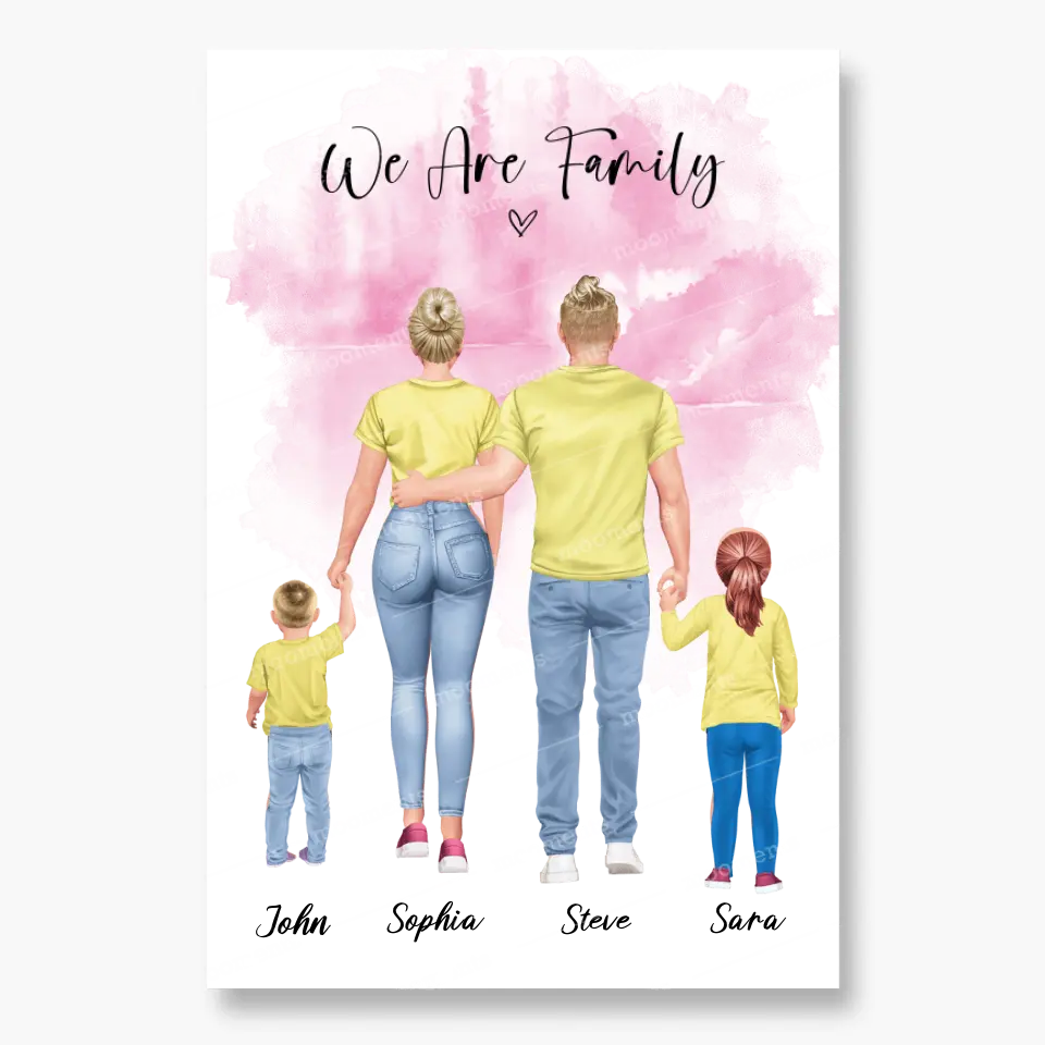 Family Back View 02 - Poster