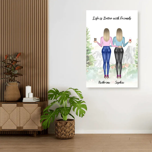 Geschenk für die beste Freundin - Leinwand