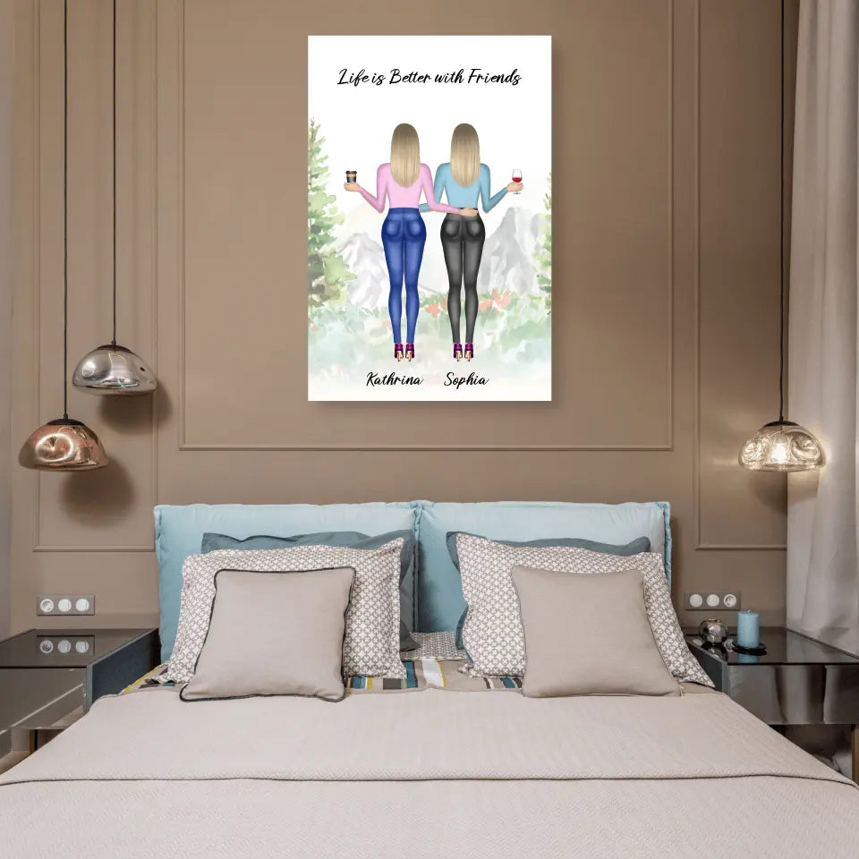 Geschenk für die beste Freundin - Leinwand