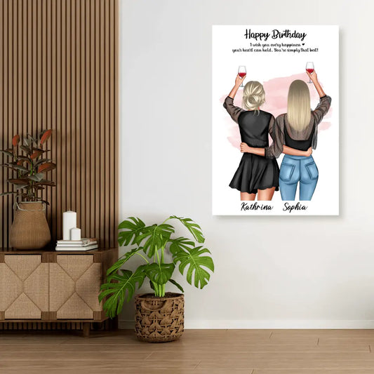 Geschenk Freundinnen - Leinwand