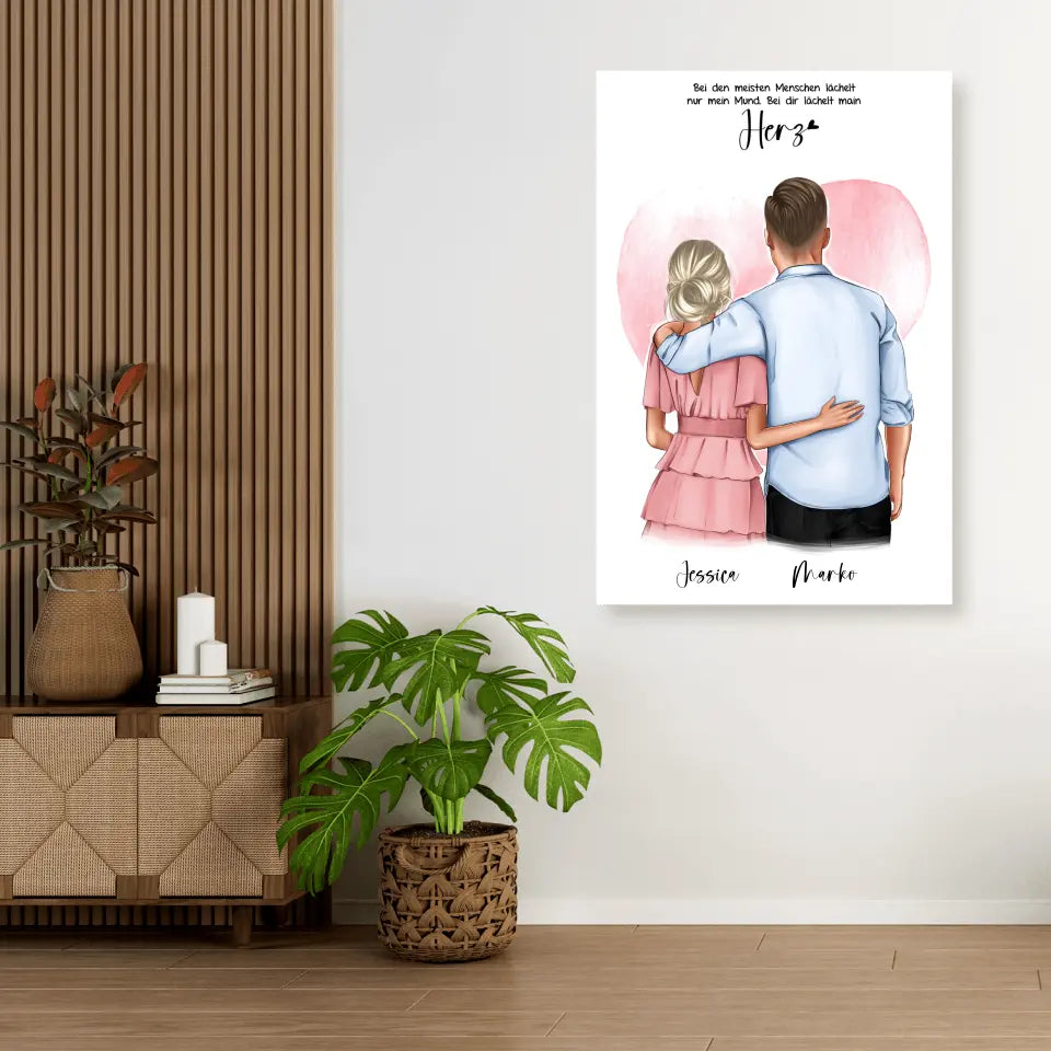 Geschenk Pärchen - Leinwand