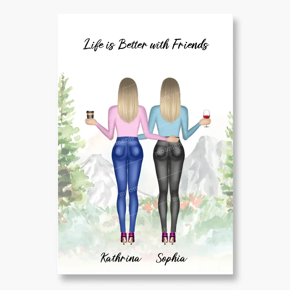 Geschenk für die beste Freundin - Leinwand