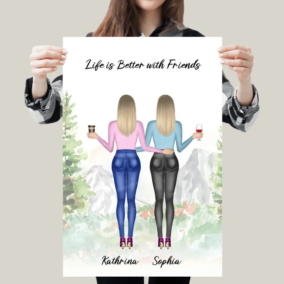 Geschenk für die beste Freundin - Leinwand