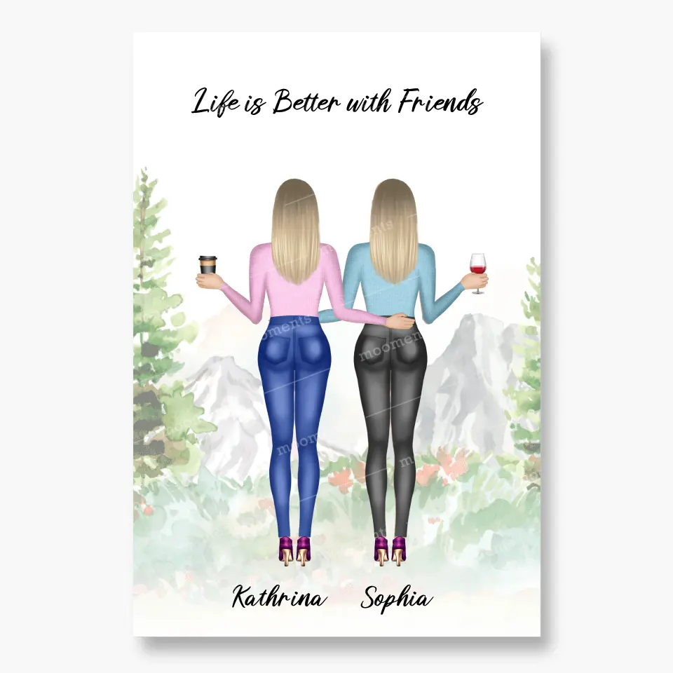 Geschenk für die beste Freundin - Leinwand