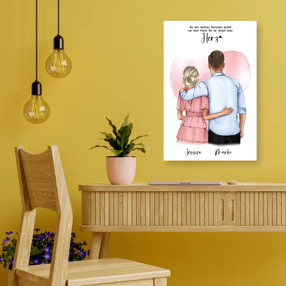 Geschenk Pärchen - Leinwand