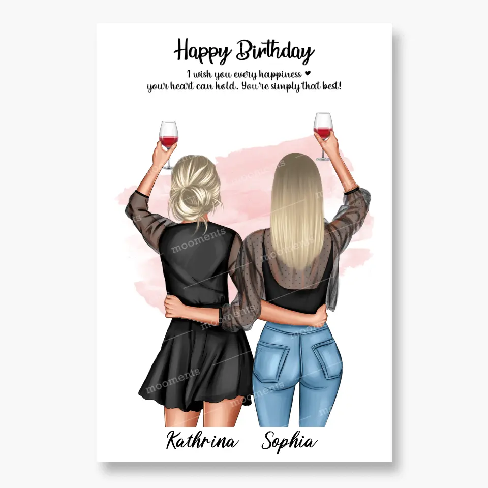 Geschenk Freundinnen - Leinwand