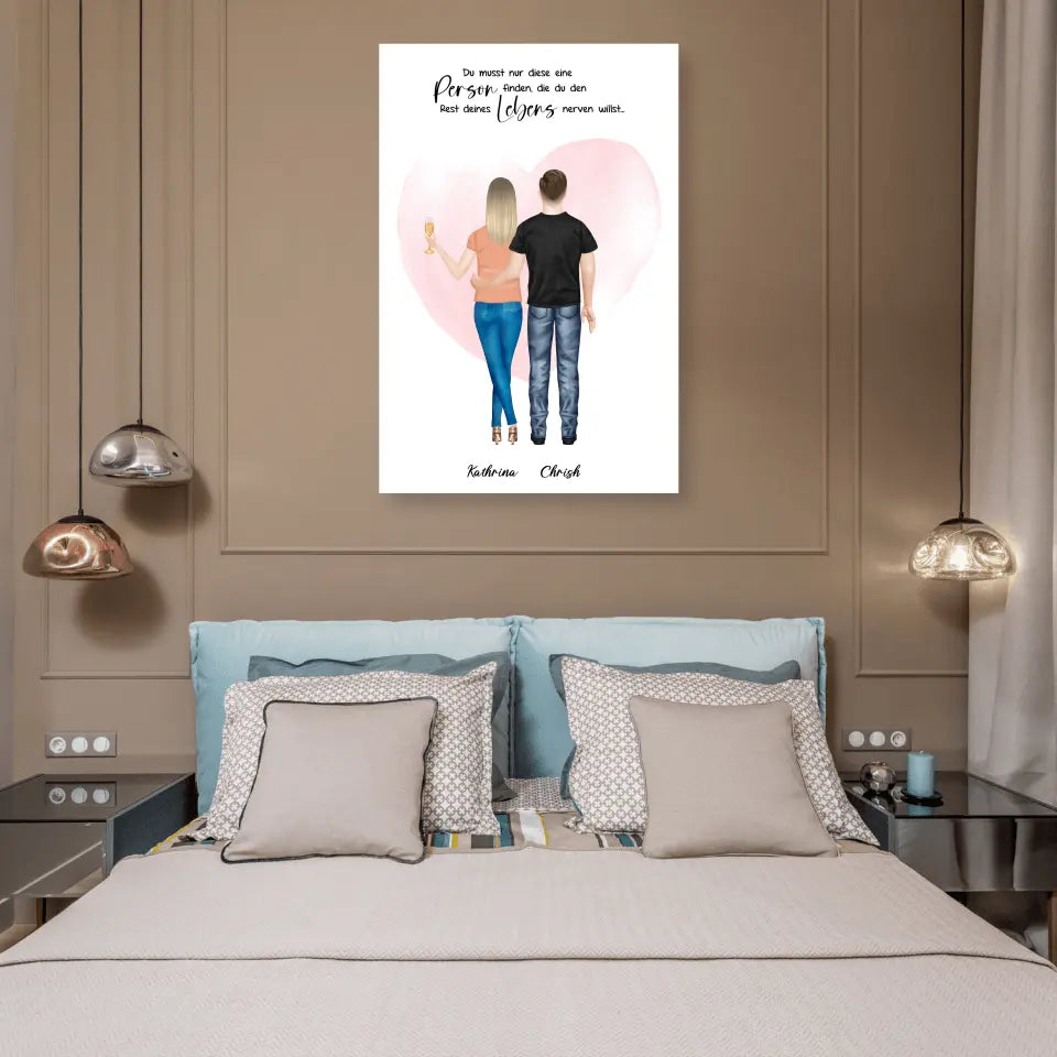 Geschenk für Pärchen - Leinwand