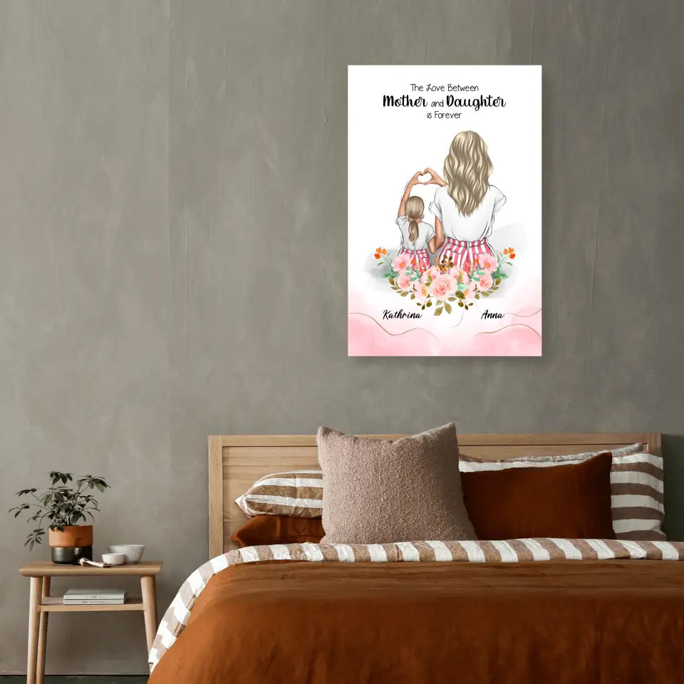 Die beste Mutter aller Zeiten floral - Leinwand