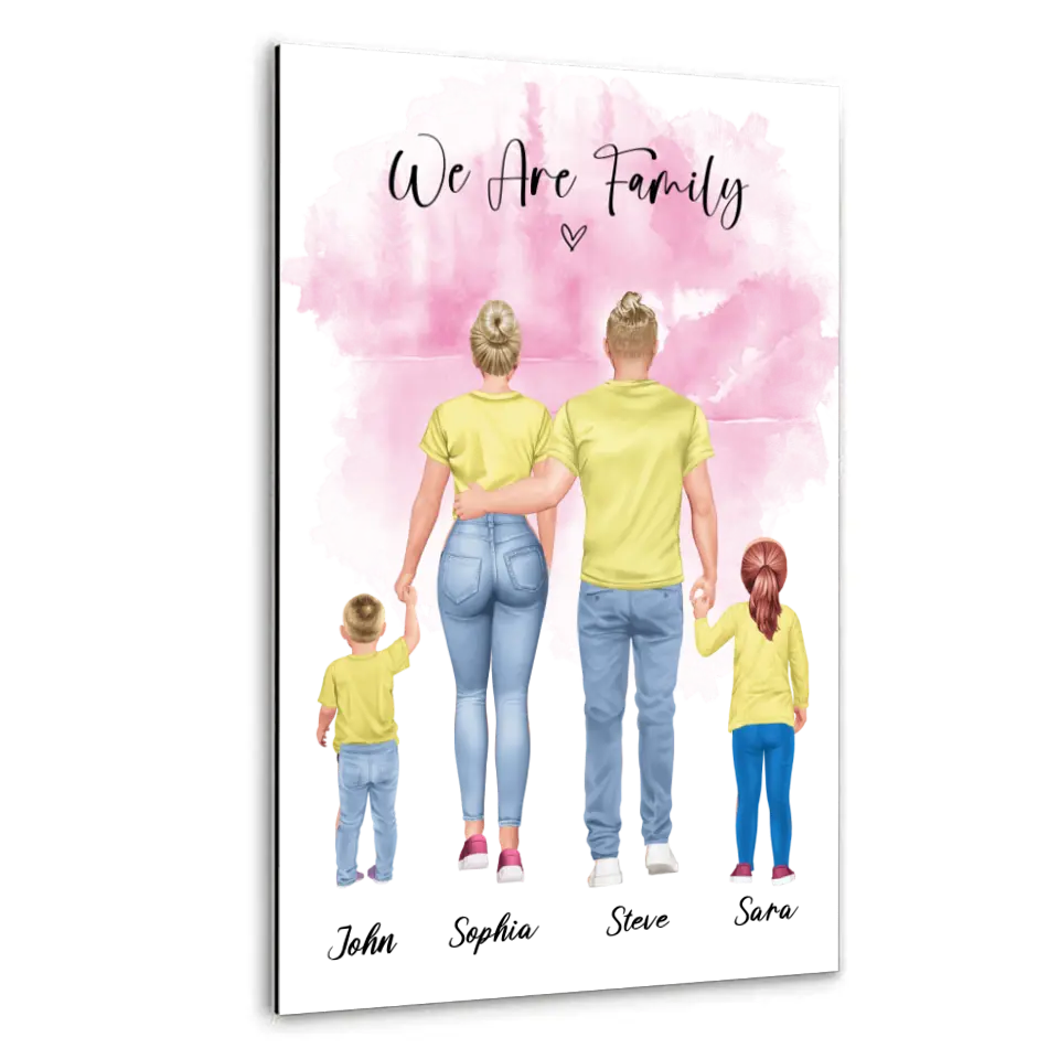 Family Back View 02 - Leinwand