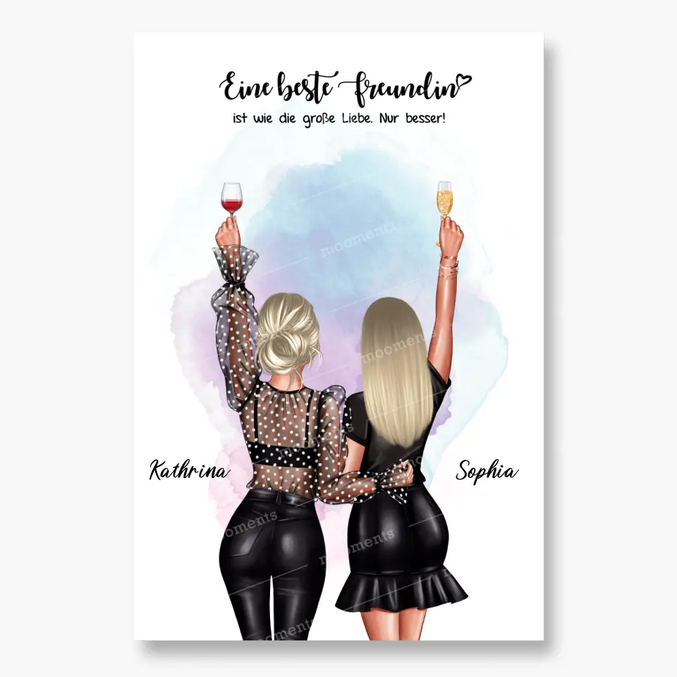 Geschenk für die beste Freundin - V2 - Leinwand