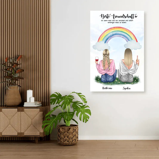 Geschenk für bunte Freundin - Leinwand