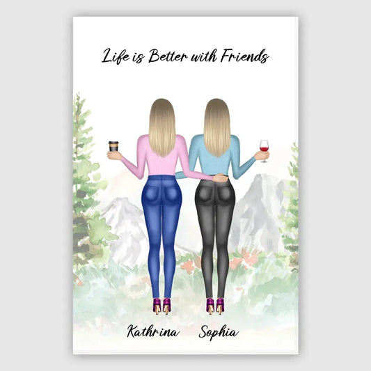 Geschenk für die beste Freundin - Alu-Dibond