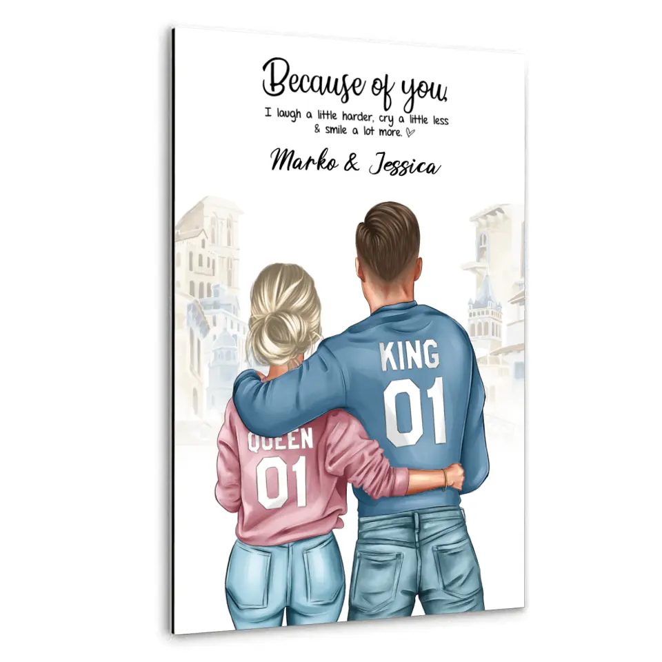 Geschenk ,,King & Queen" - Alu-Dibond