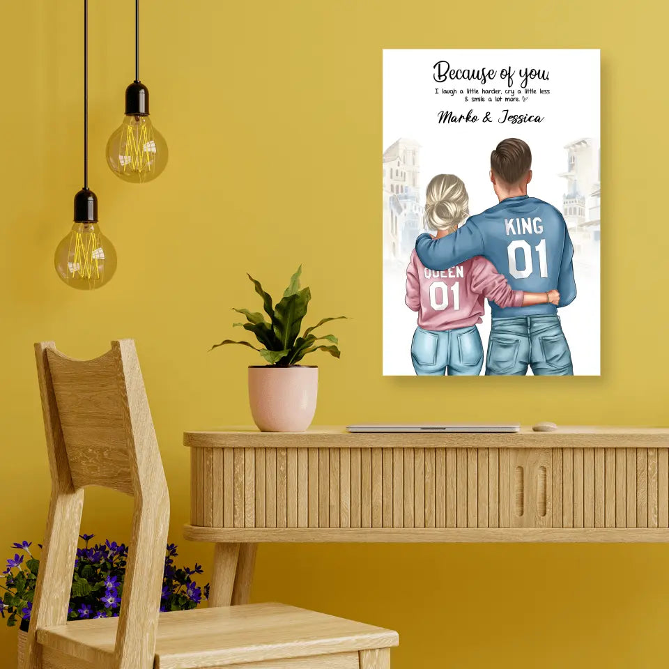 Geschenk ,,King & Queen" - Alu-Dibond