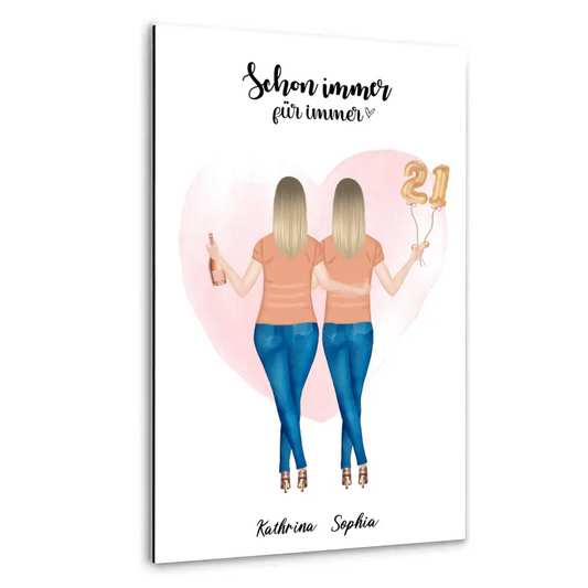 Beste Freundin - Alu-Dibond