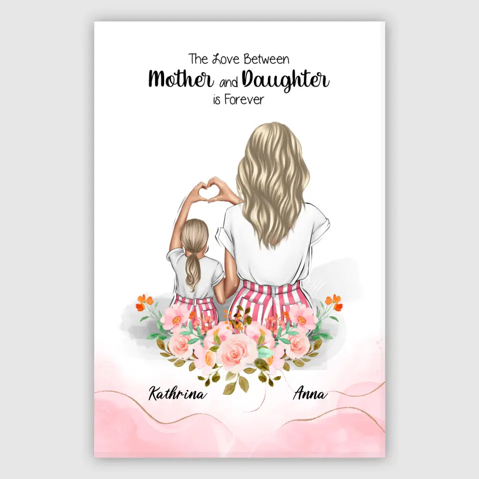 Die beste Mutter aller Zeiten floral - Alu-Dibond