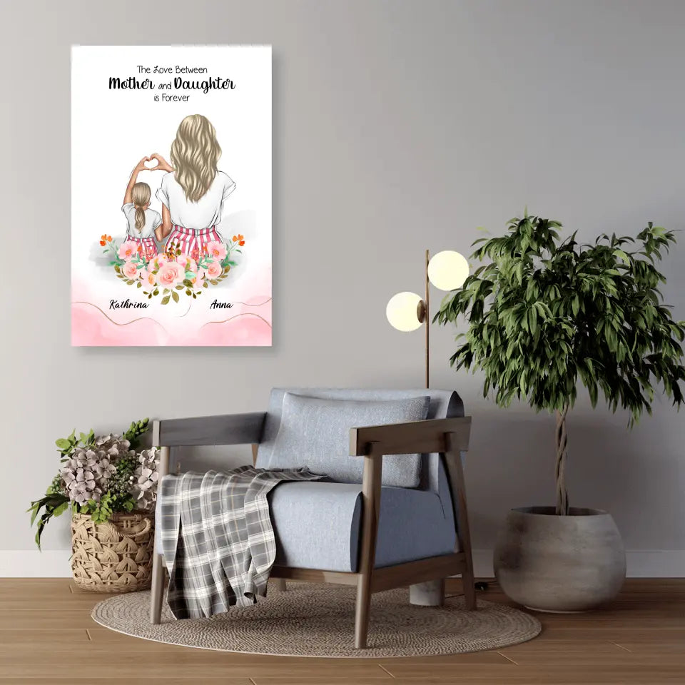 Die beste Mutter aller Zeiten floral - Alu-Dibond