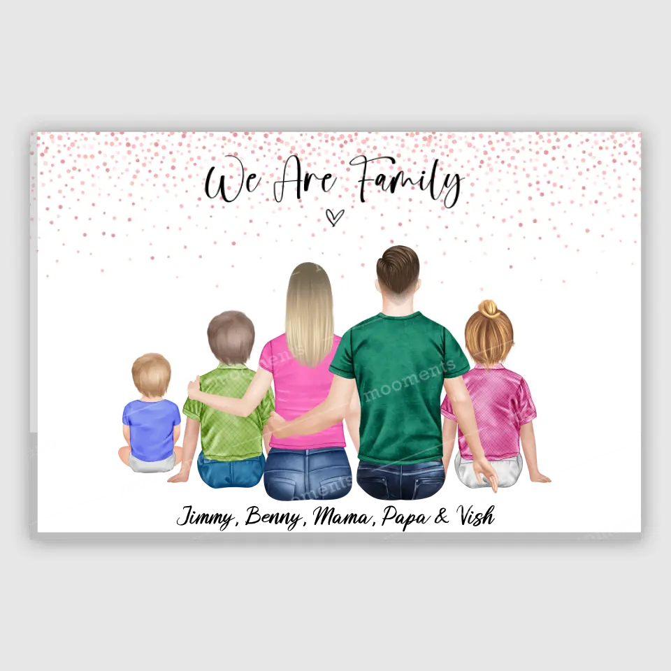 Deine Familie - Personalisiertes Geschenk - Alu-Dibond
