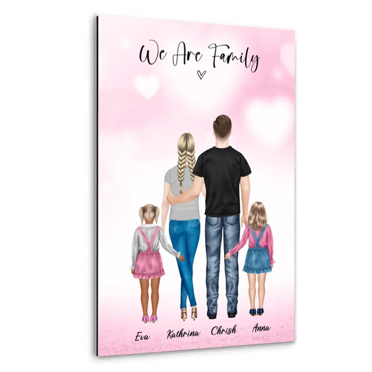 Die beste Familie - persönliches Wandbild - Alu-Dibond