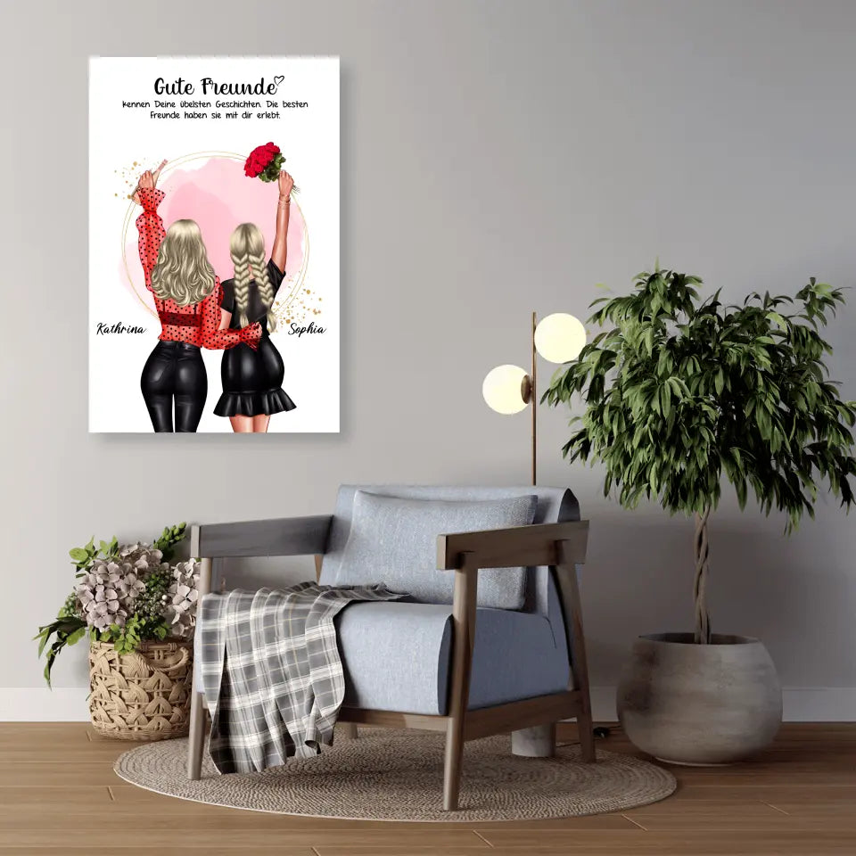 Geschenk für die beste Freundin - V4 - Alu-Dibond