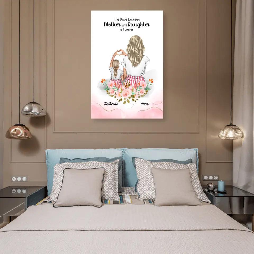 Die beste Mutter aller Zeiten floral - Alu-Dibond