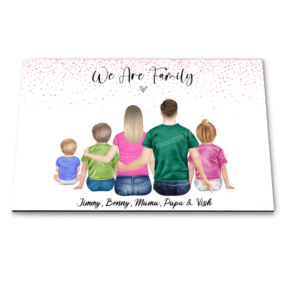 Deine Familie - Personalisiertes Geschenk - Alu-Dibond
