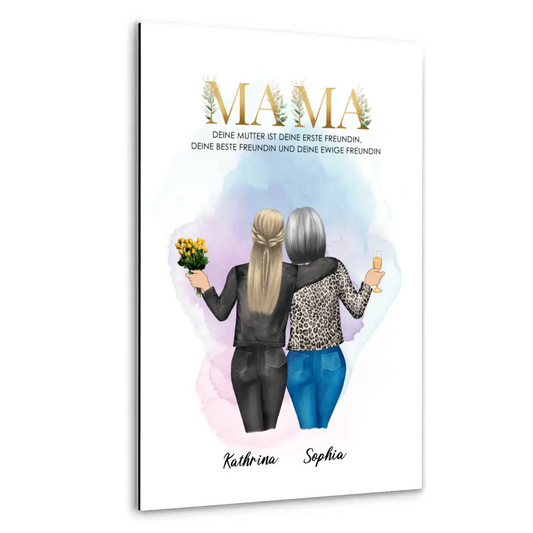 Personalisiertes Geschenk für Mama - Alu-Dibond
