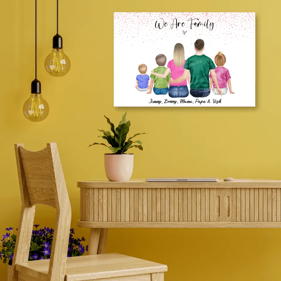 Deine Familie - Personalisiertes Geschenk - Alu-Dibond
