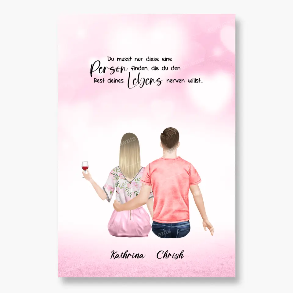 Geschenk für Pärchen - Alu-Dibond