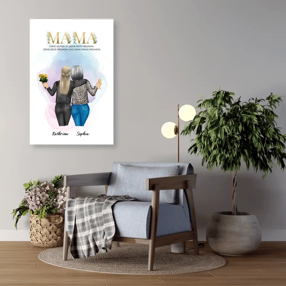 Personalisiertes Geschenk für Mama - Alu-Dibond