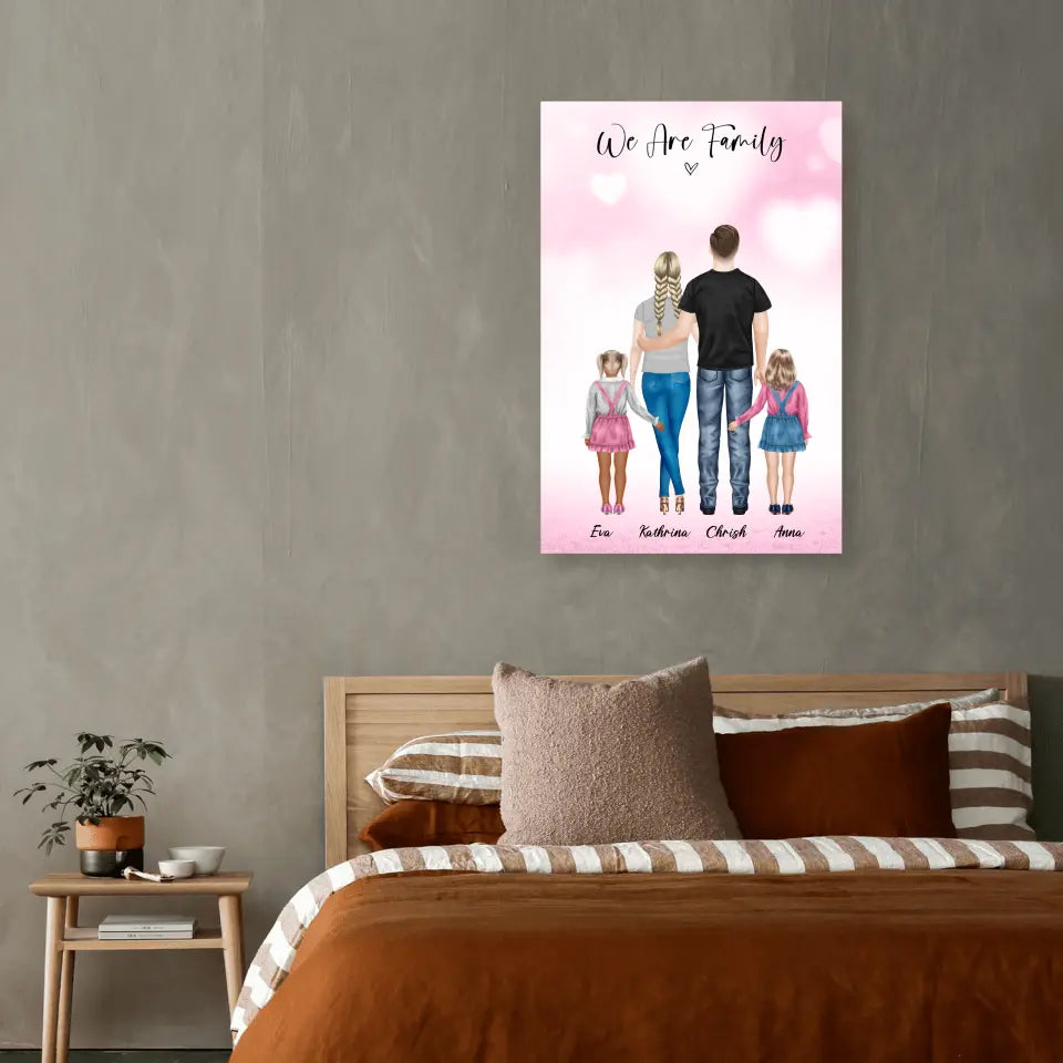 Die beste Familie - persönliches Wandbild - Alu-Dibond