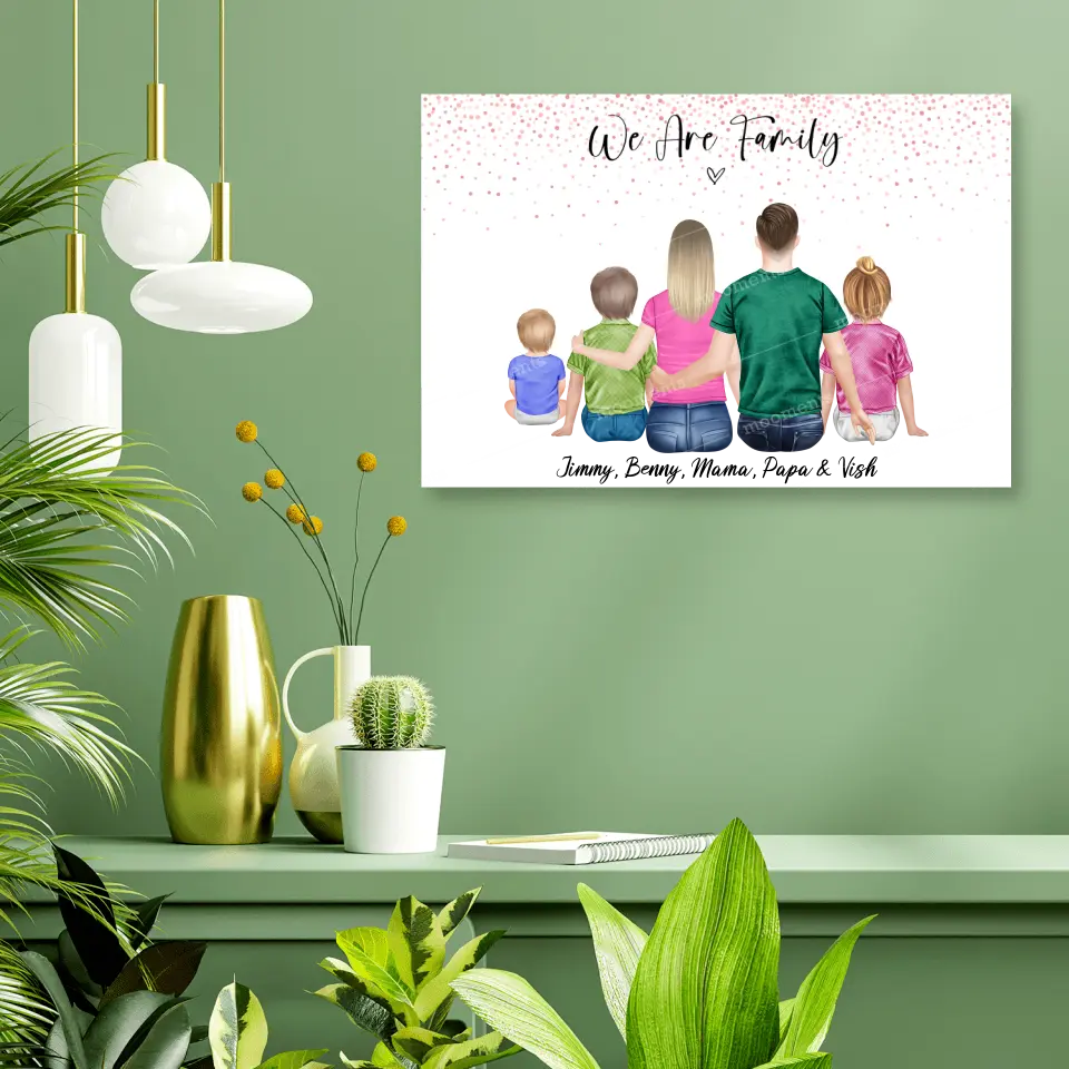 Deine Familie - Personalisiertes Geschenk - Alu-Dibond