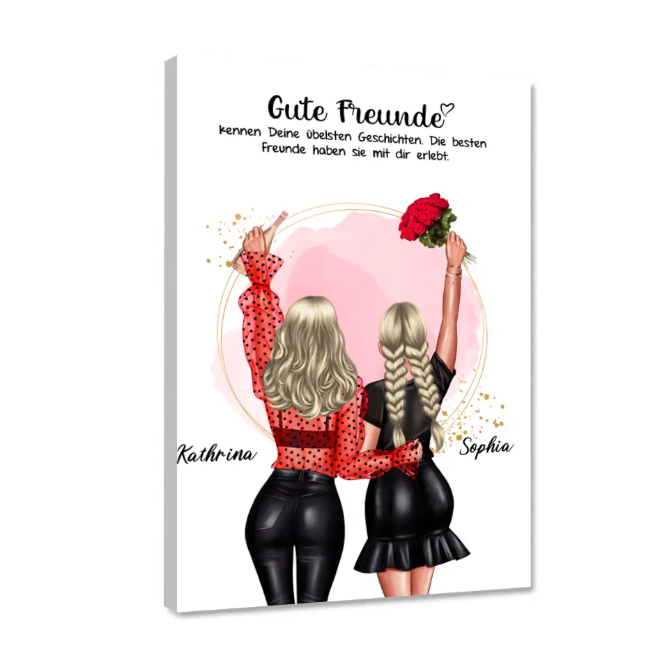 Geschenk für die beste Freundin - V4 - Alu-Dibond