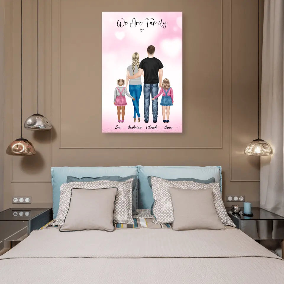 Die beste Familie - persönliches Wandbild - Alu-Dibond