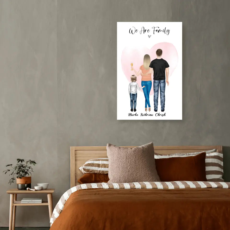 Wir sind Familie - personalisiertes Geschenk - Alu-Dibond