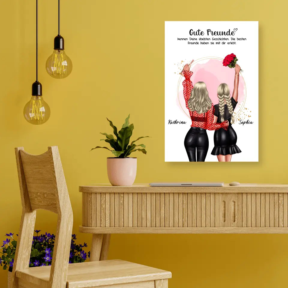 Geschenk für die beste Freundin - V4 - Alu-Dibond