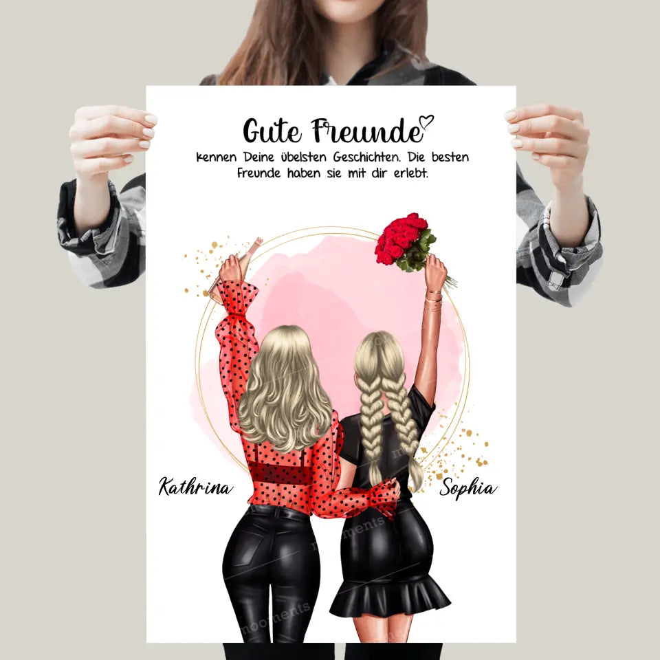 Geschenk für die beste Freundin - V4 - Alu-Dibond