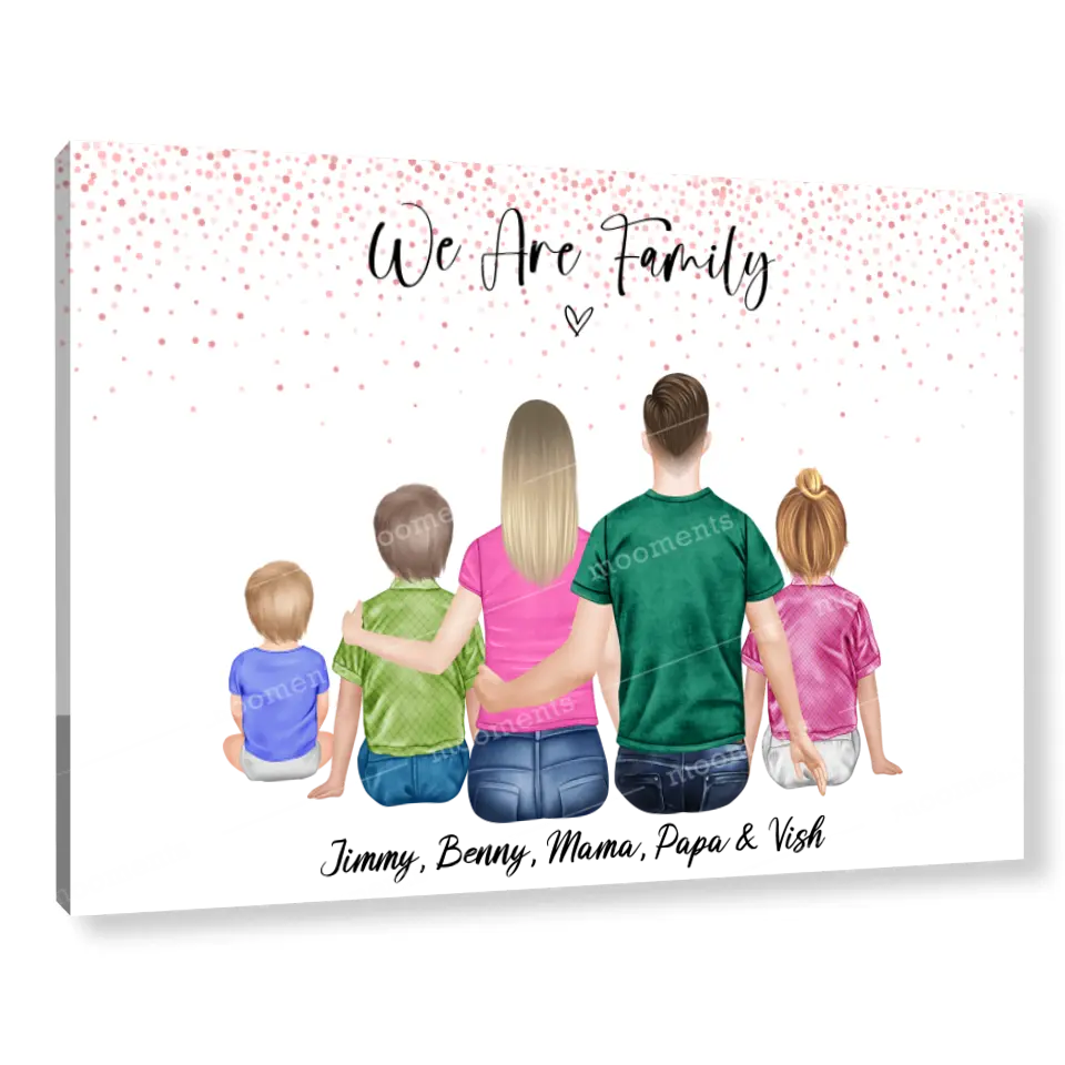 Deine Familie - Personalisiertes Geschenk - Alu-Dibond