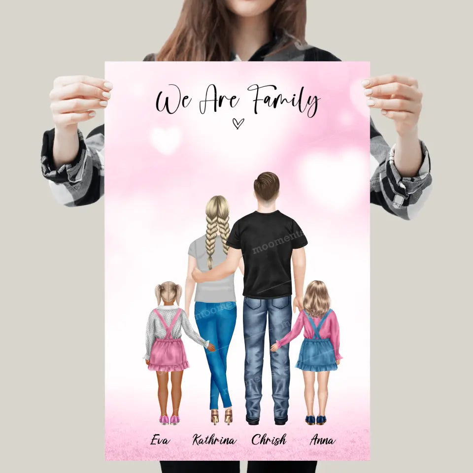 Die beste Familie - persönliches Wandbild - Alu-Dibond