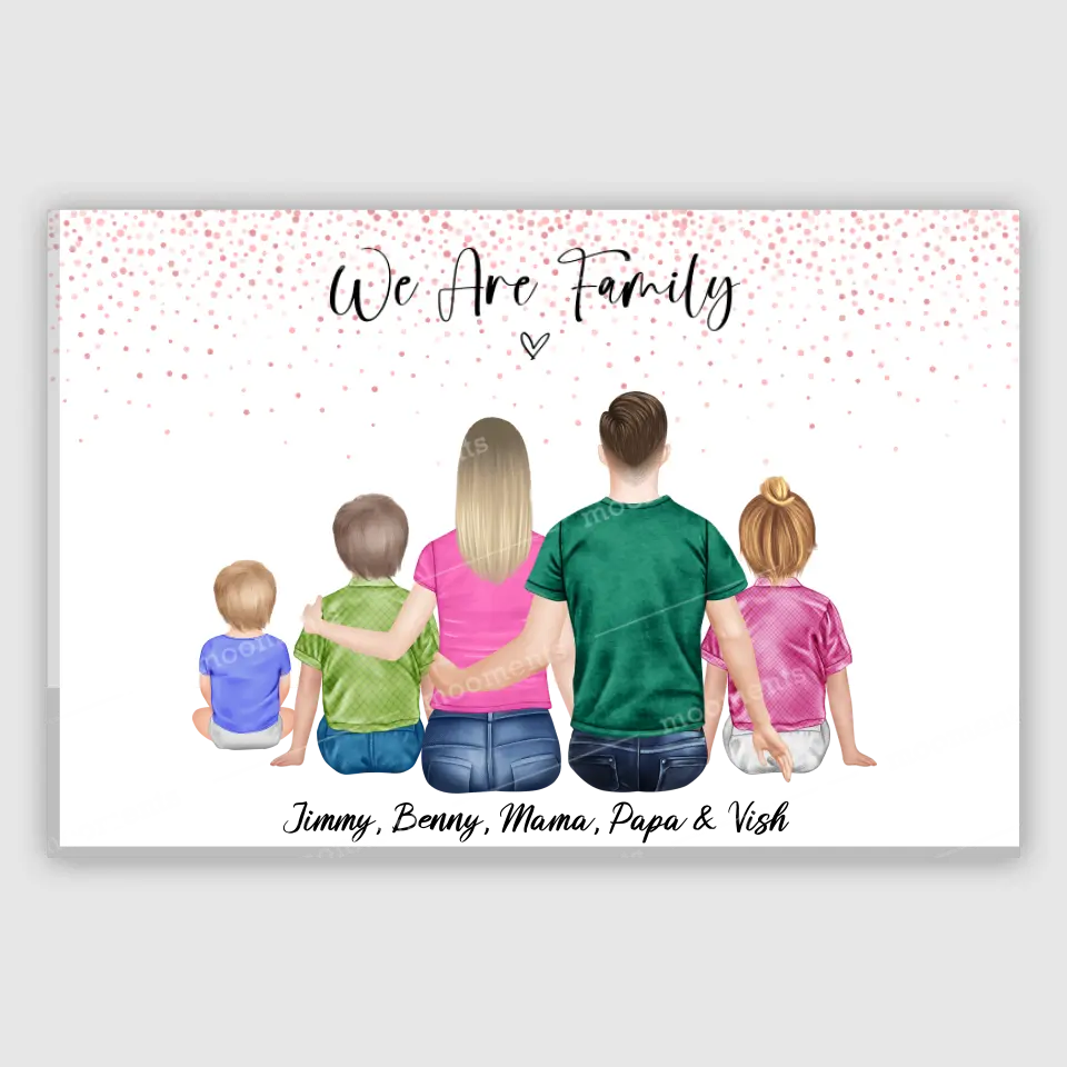 Deine Familie - Personalisiertes Geschenk - Alu-Dibond