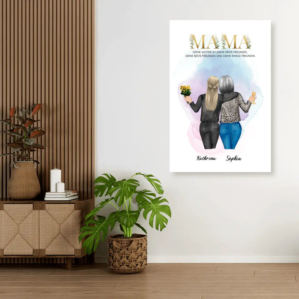 Personalisiertes Geschenk für Mama - Alu-Dibond