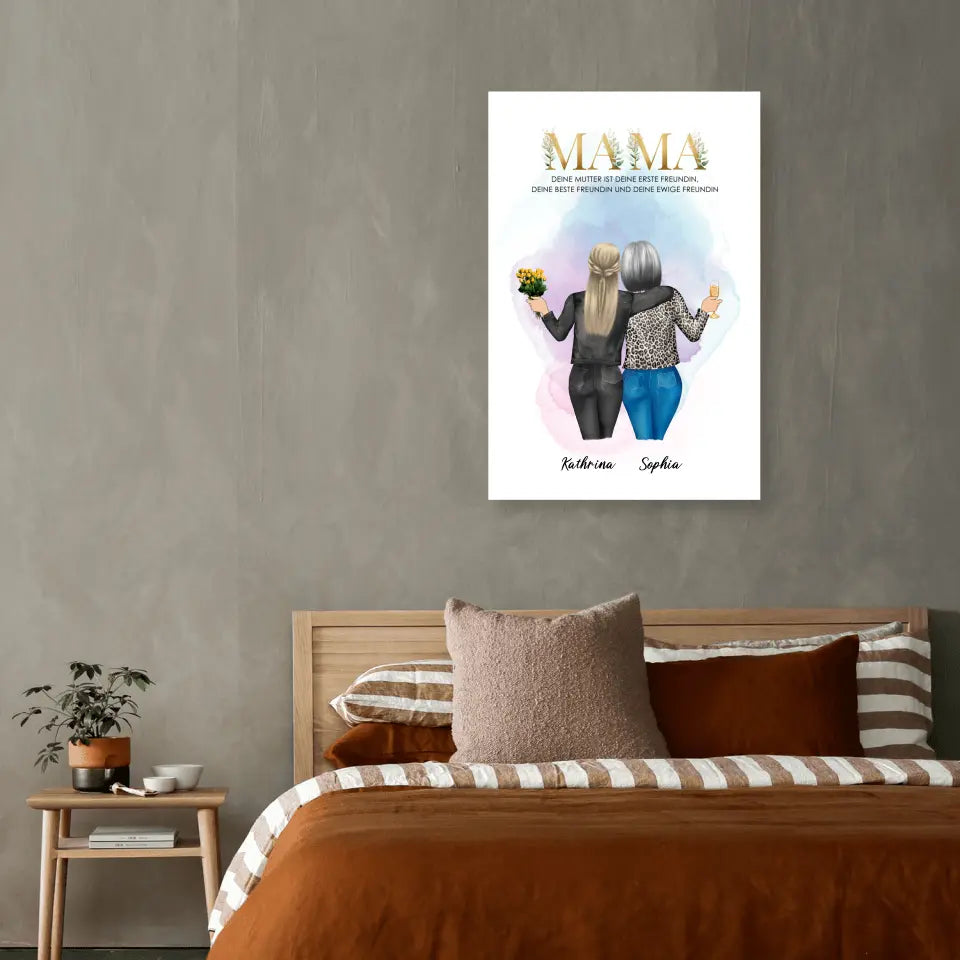 Personalisiertes Geschenk für Mama - Alu-Dibond