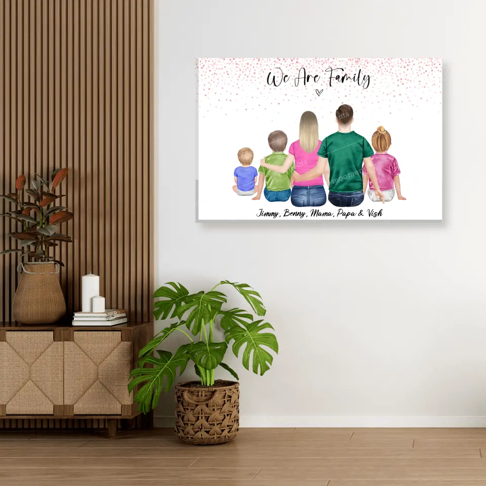 Deine Familie - Personalisiertes Geschenk - Alu-Dibond