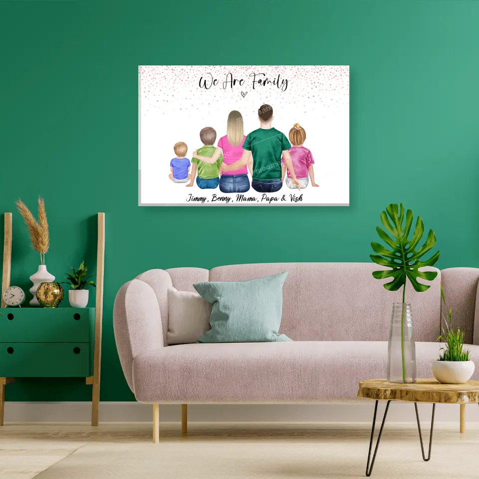 Deine Familie - Personalisiertes Geschenk - Alu-Dibond
