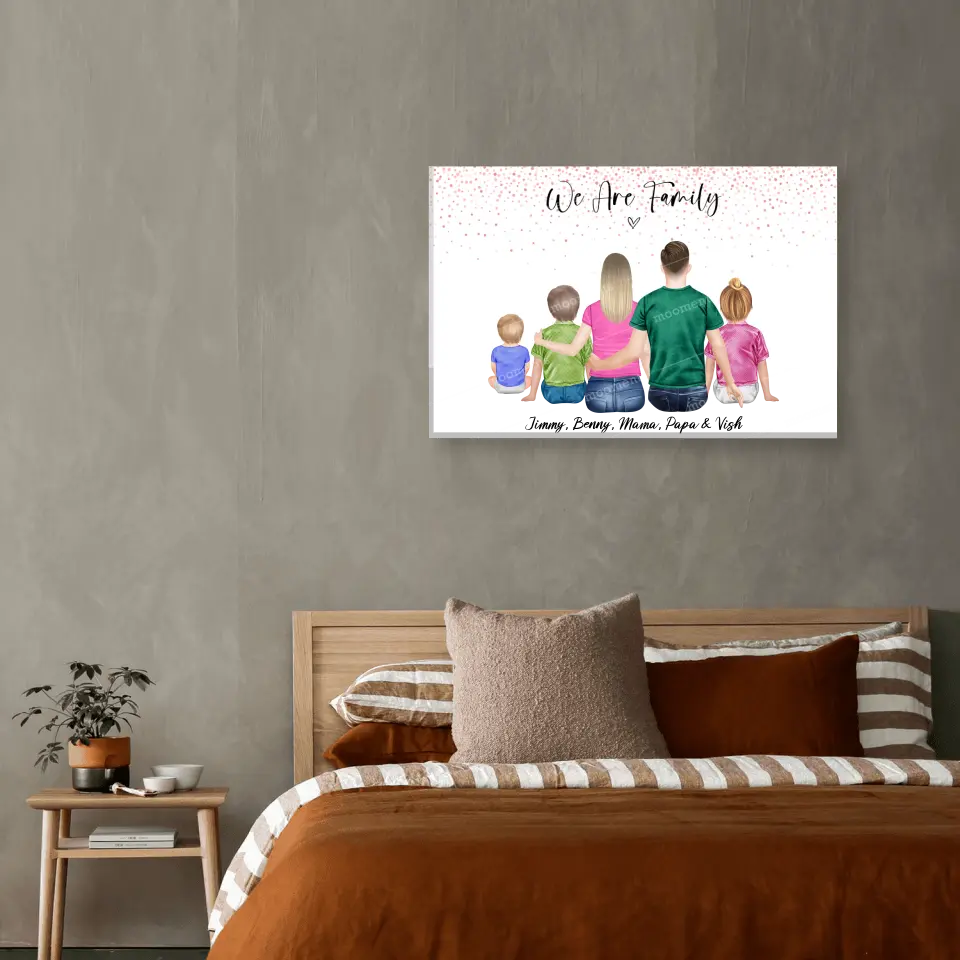 Deine Familie - Personalisiertes Geschenk - Alu-Dibond