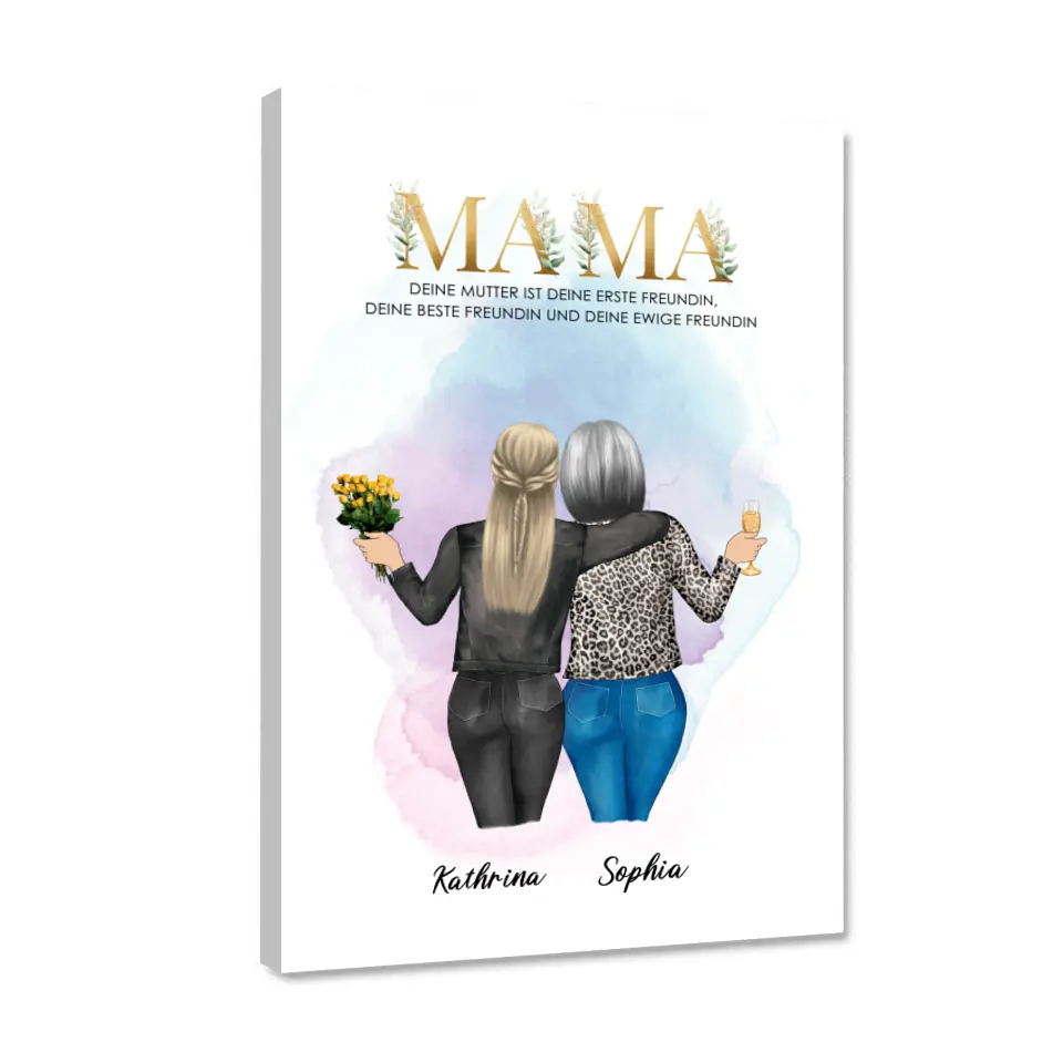 Personalisiertes Geschenk für Mama - Alu-Dibond
