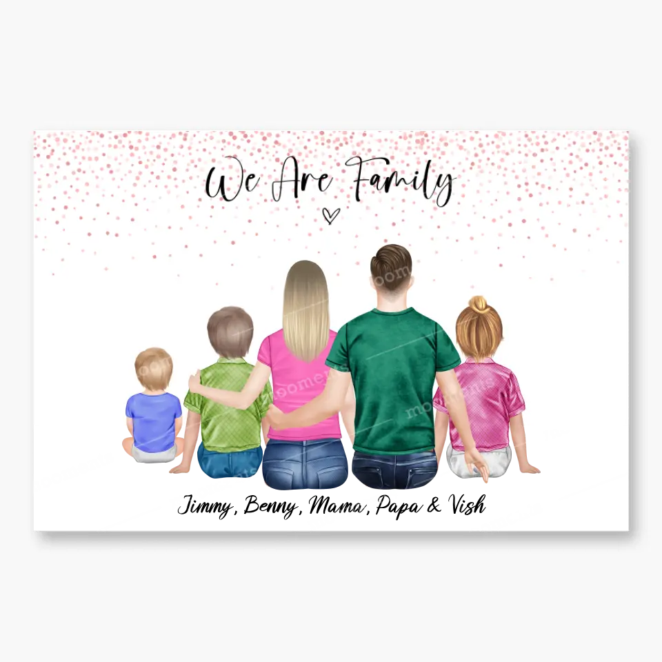 Deine Familie - Personalisiertes Geschenk - Alu-Dibond