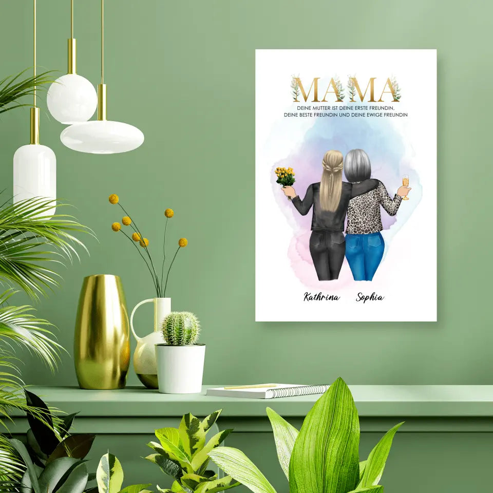 Personalisiertes Geschenk für Mama - Alu-Dibond